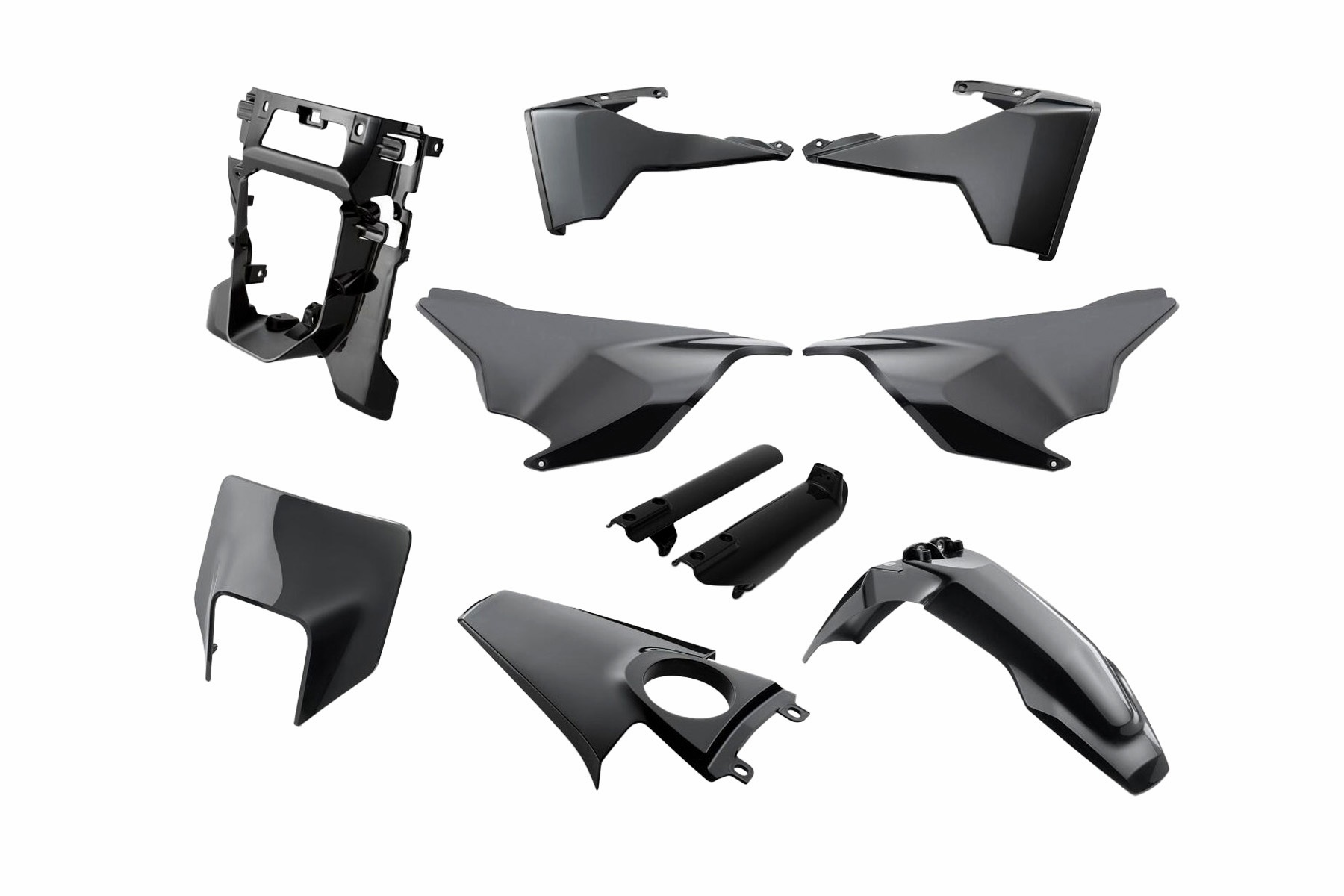Plastik-Full-Kit-701-Supermoto-2021-–-2024-Schwarz-passend-fuer-Husqvarna-W Plastik Full Kit passend für Husqvarna 701 Enduro 2021 – 2024 Schwarz – Bild 1