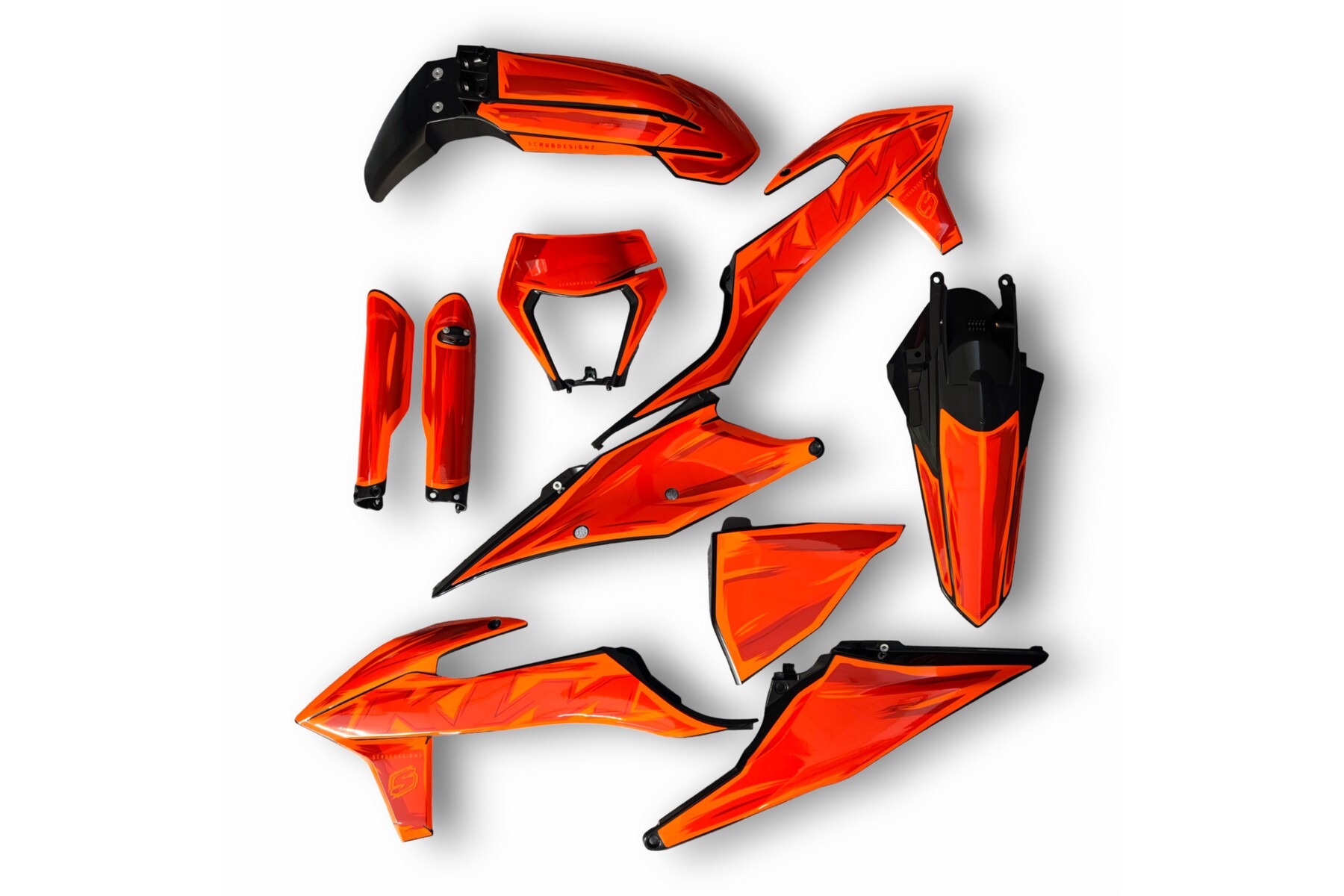 Dekor KTM auf Plastiks beklebt für MX und Enduro Modelle 36 Dekor auf Plastiks beklebt für MX & Enduro Modelle passend für KTM – Bild 1