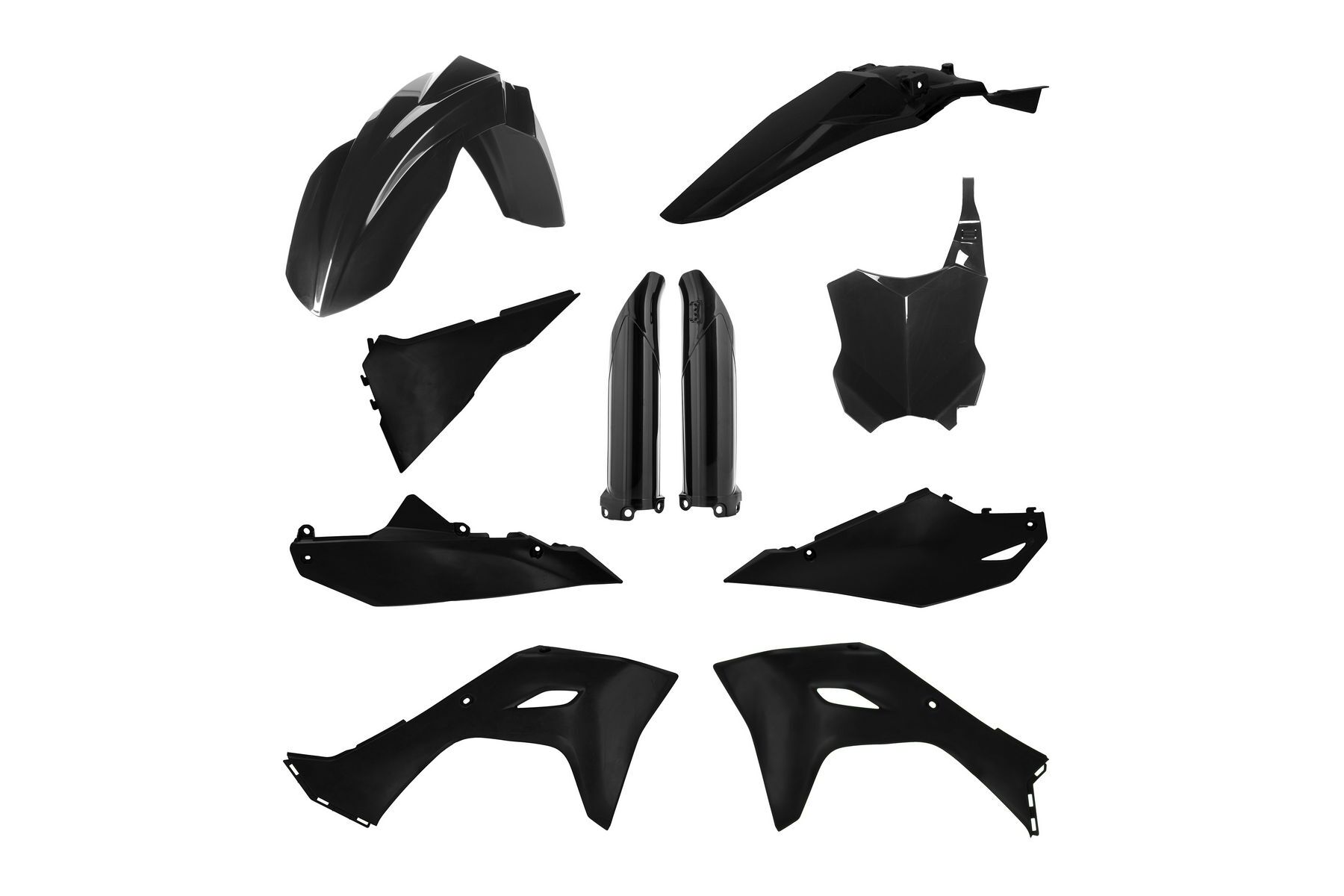 Acerbis Plastik Full Kit passend für Kawasaki KXF450 2024 – 2026 und KXF250 2025 – 2026 Schwarz – Bild 1
