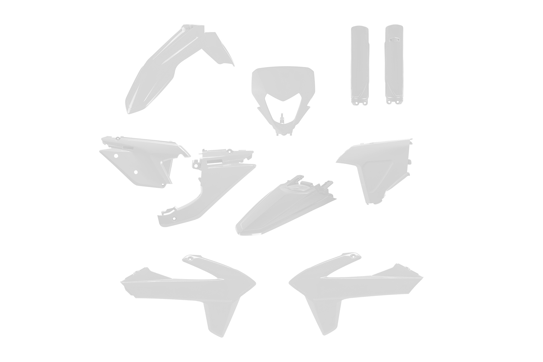 Acerbis Plastik Full Kit passend für Sherco SE und SEF 2025 – 2026 Weiß – Bild 1