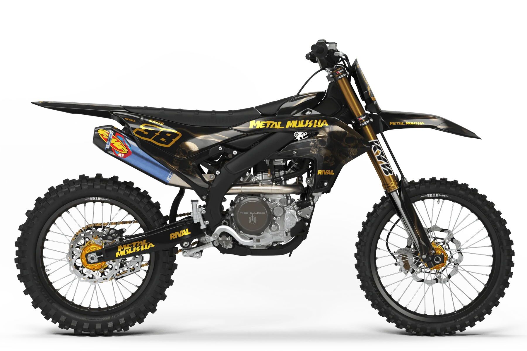 Dekor Metal Mulisha Gold Smoke – Premium Custom Dekor lieferbar für alle Marken – Bild 1