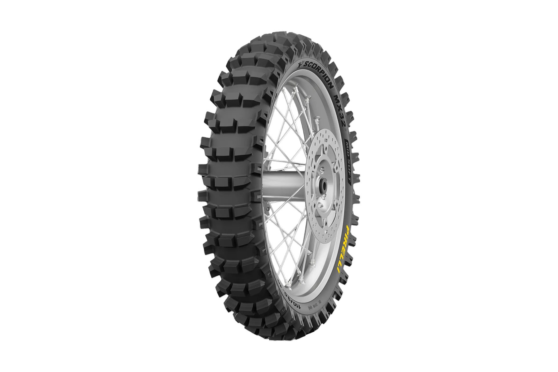 Pirelli Motocross Reifen HRSCORPION MX32 MID SOFT Pirelli Motocross Hinterradreifen SCORPION MX32 MID SOFT 100/90-19 57M NHS – Bild 1