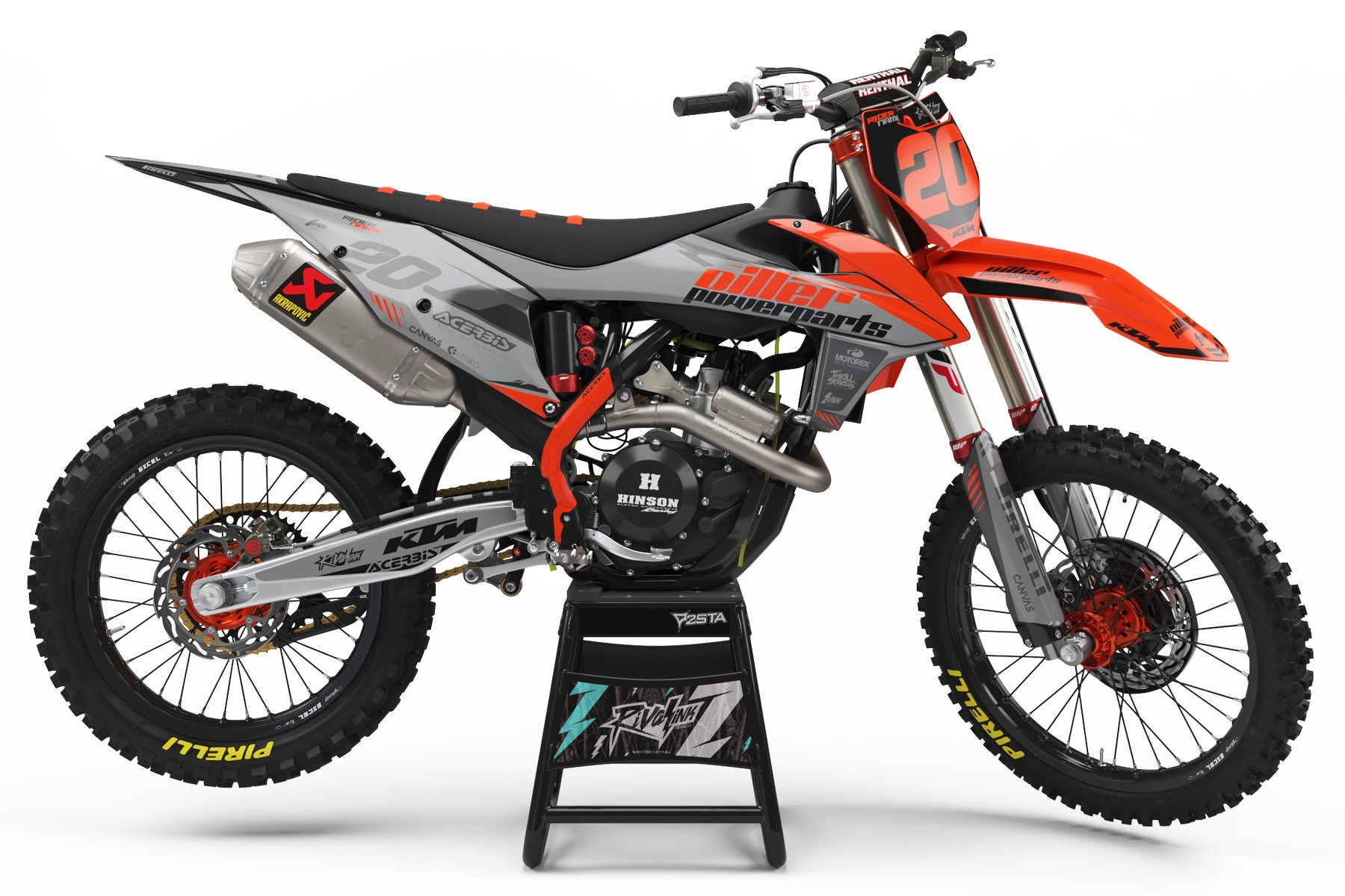 Dekor Diller Powerparts Factory Grey Limited Edition passend für KTM – Bild 1