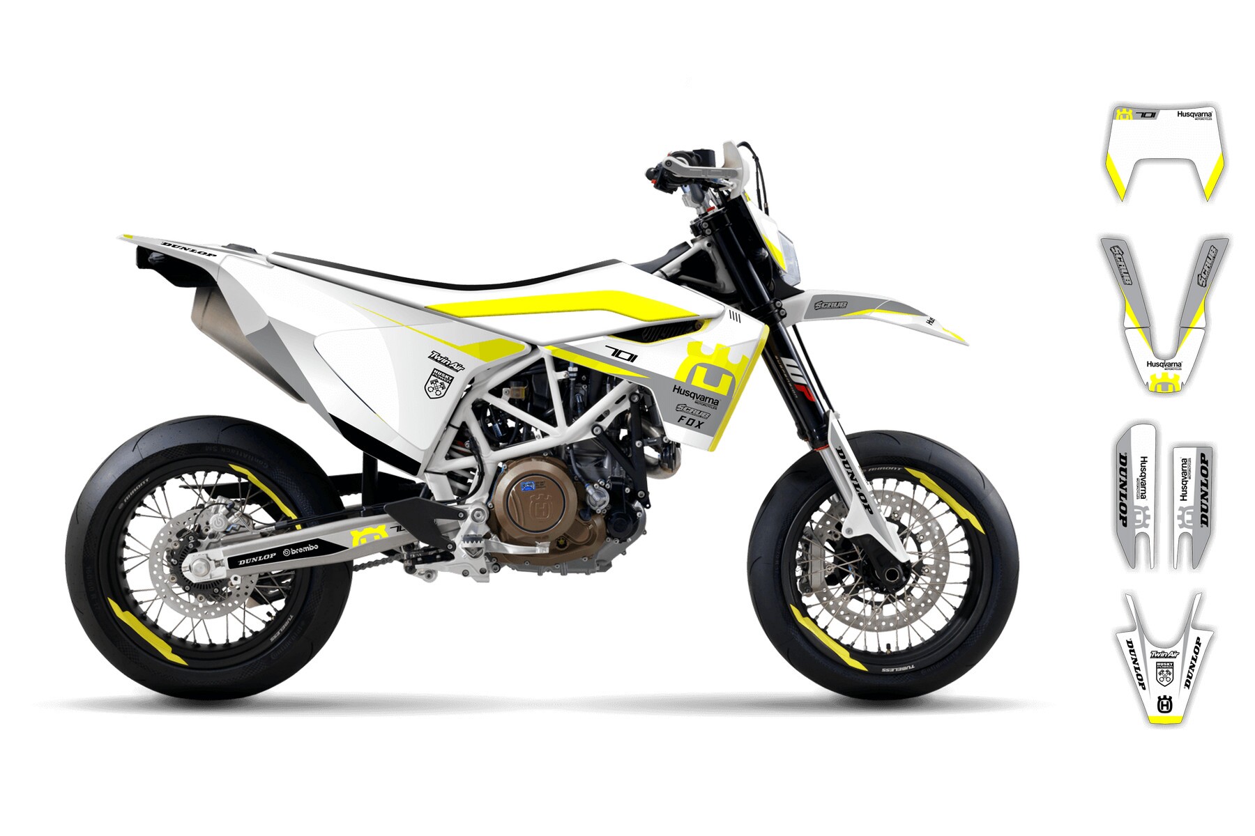 Dekor Factory Pro White passend für Husqvarna 701 Supermoto – Bild 2