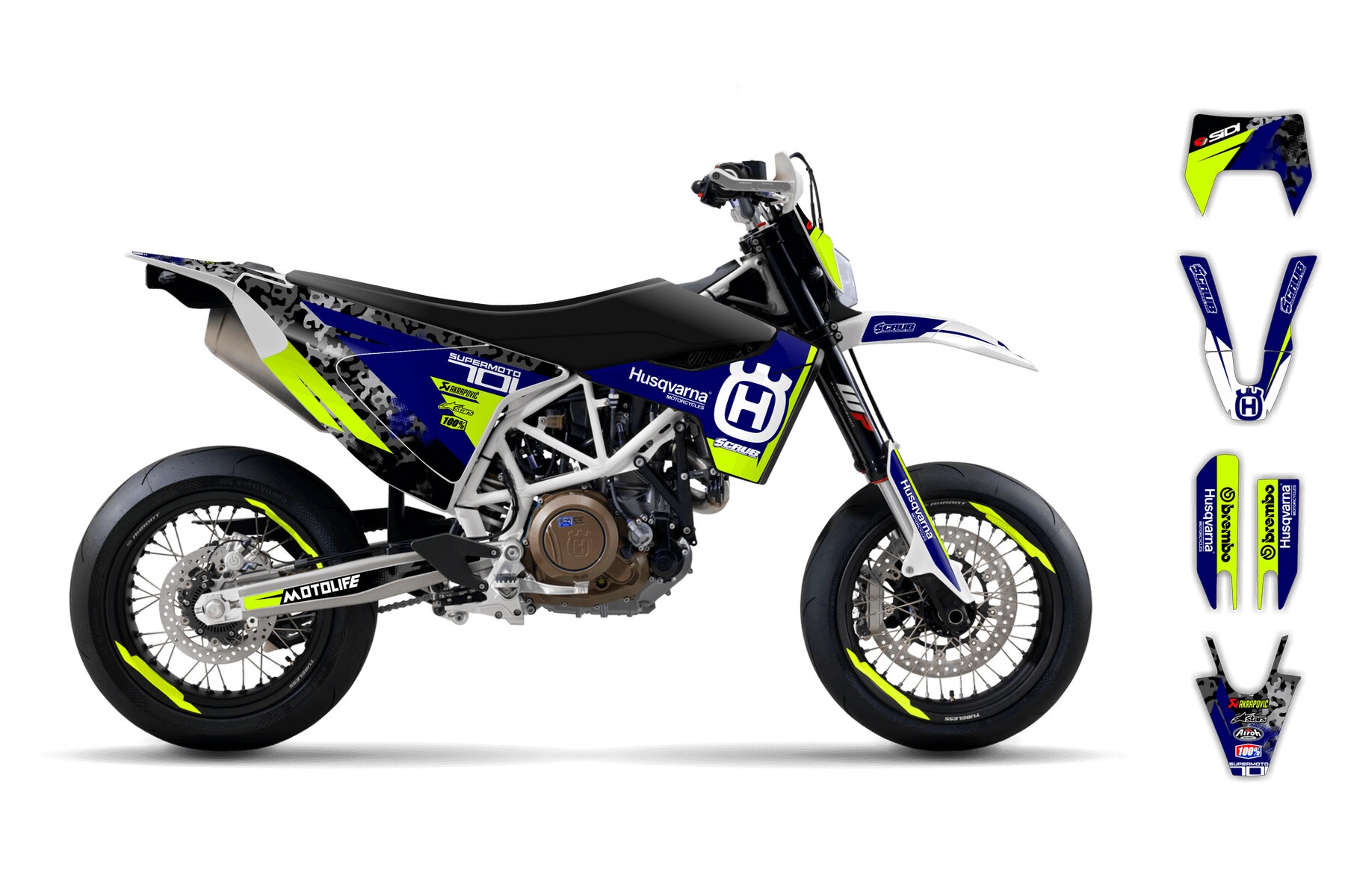 Dekor Factory Rival Blue passend für Husqvarna 701 Supermoto – Bild 2