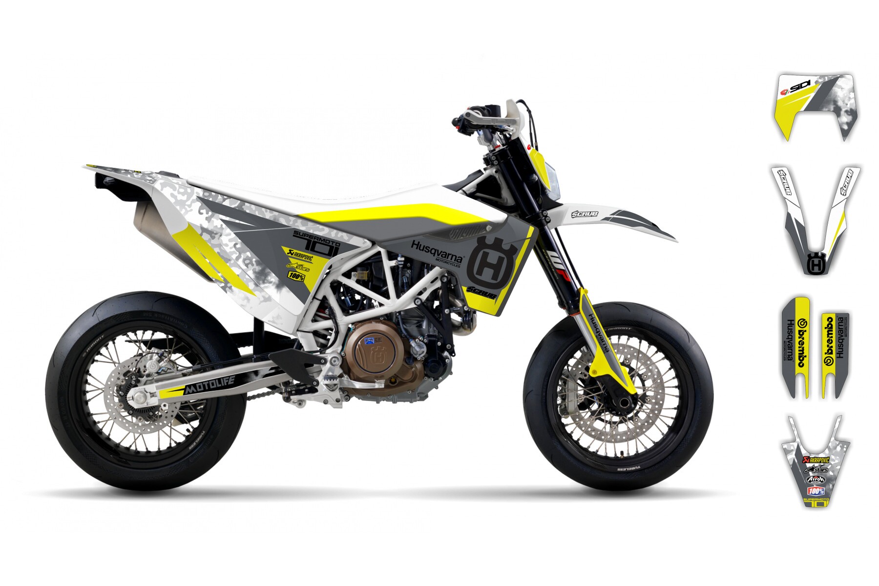 Dekor Factory Rival Grey passend für Husqvarna 701 Supermoto – Bild 2