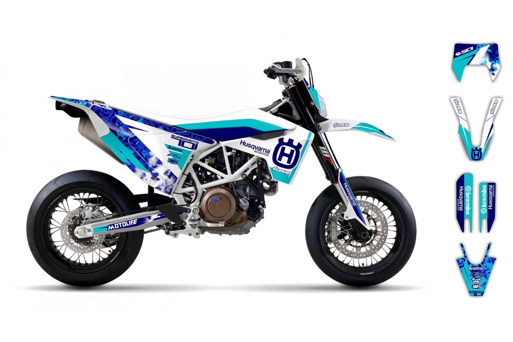 Dekor Factory Rival Lightblue passend für Husqvarna 701 Supermoto – Bild 2