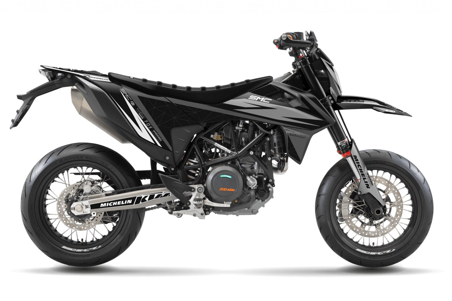 Dekor FactoryTriangle Black passend für KTM 690 SMC R