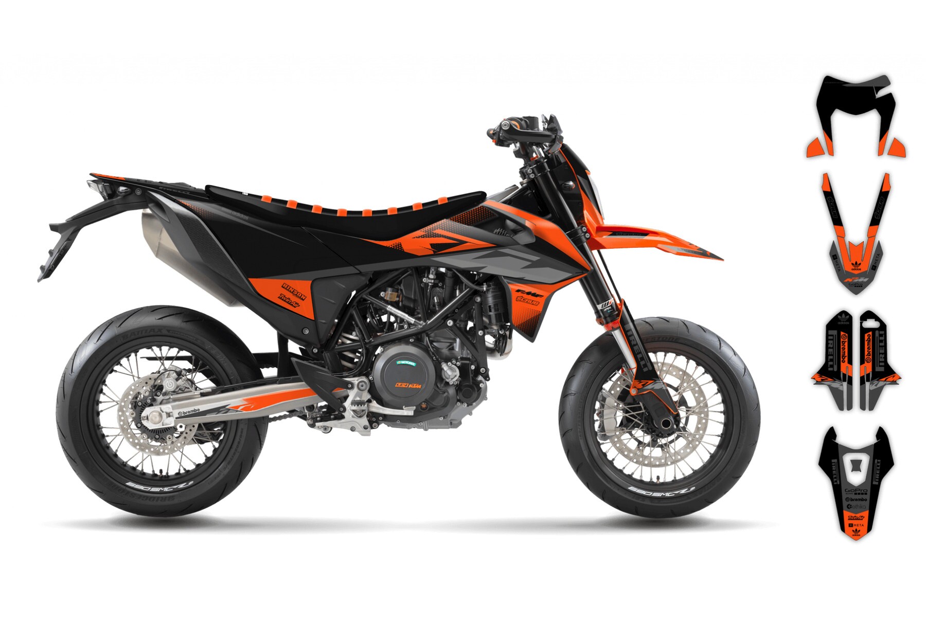 Dekor Factory Xima Black passend für KTM 690 SMC R – Bild 2