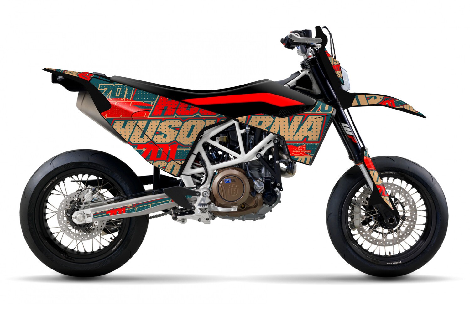Dekor Factory Letters Green passend für Husqvarna 701 Supermoto