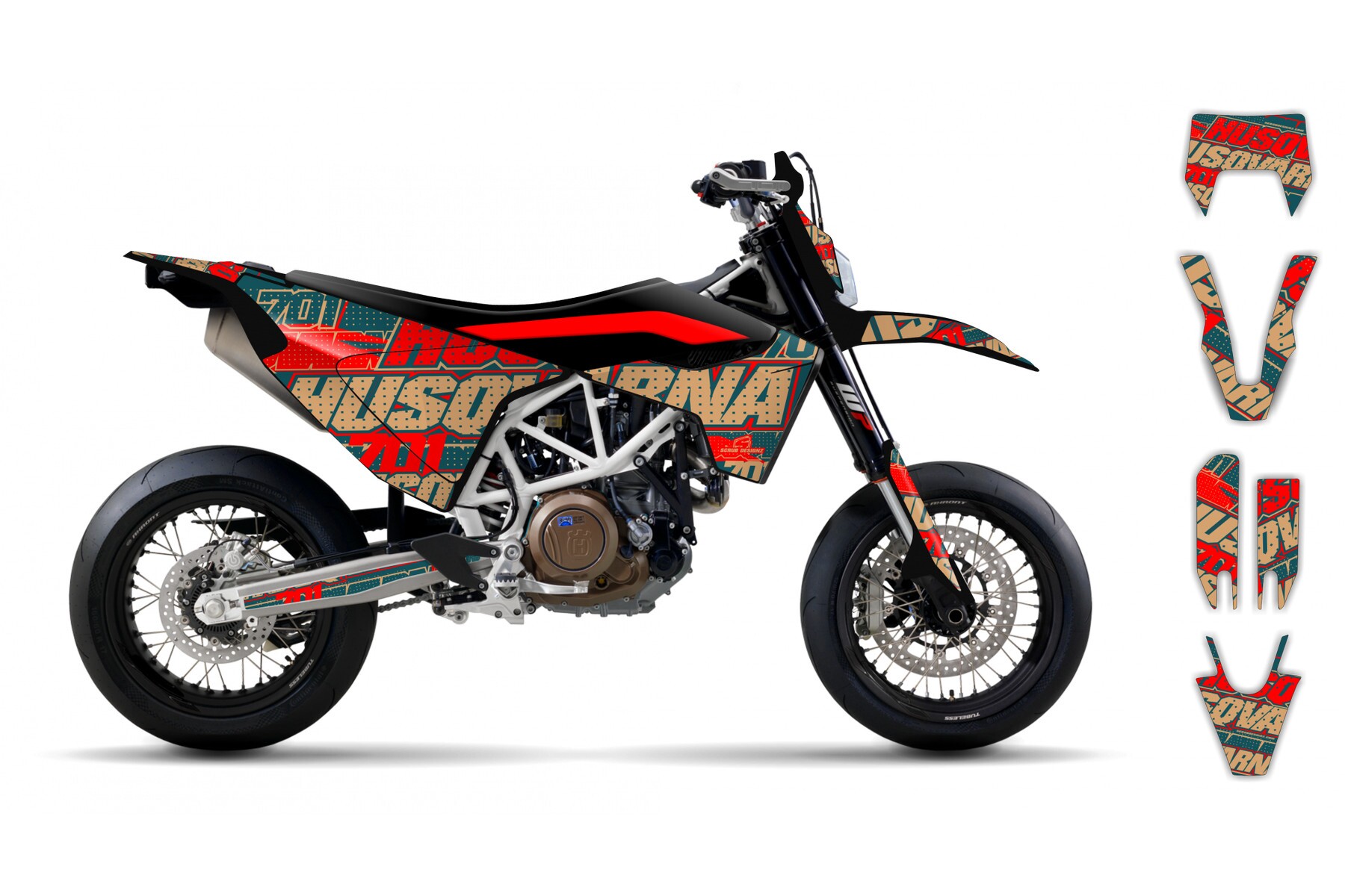 Dekor Factory Letters Green passend für Husqvarna 701 Supermoto – Bild 2