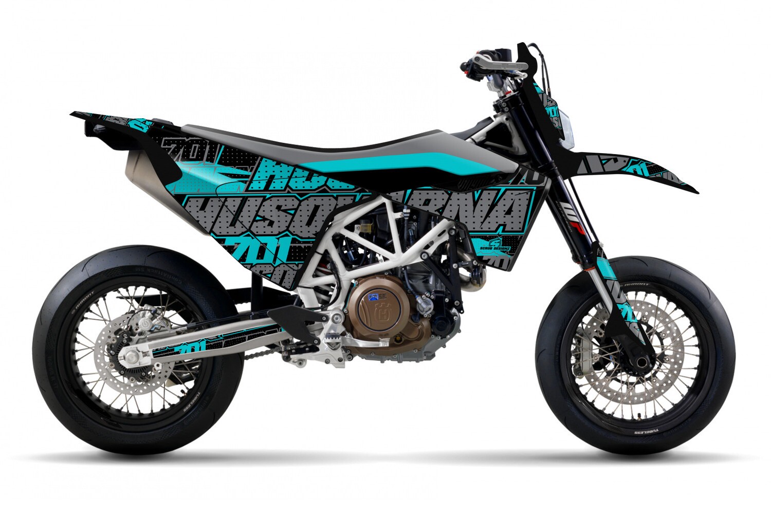 Dekor Factory Letters Teal passend für Husqvarna 701 Supermoto