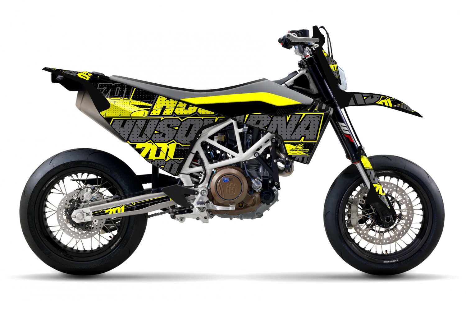 Dekor Factory Letters Yellow passend für Husqvarna 701 Supermoto