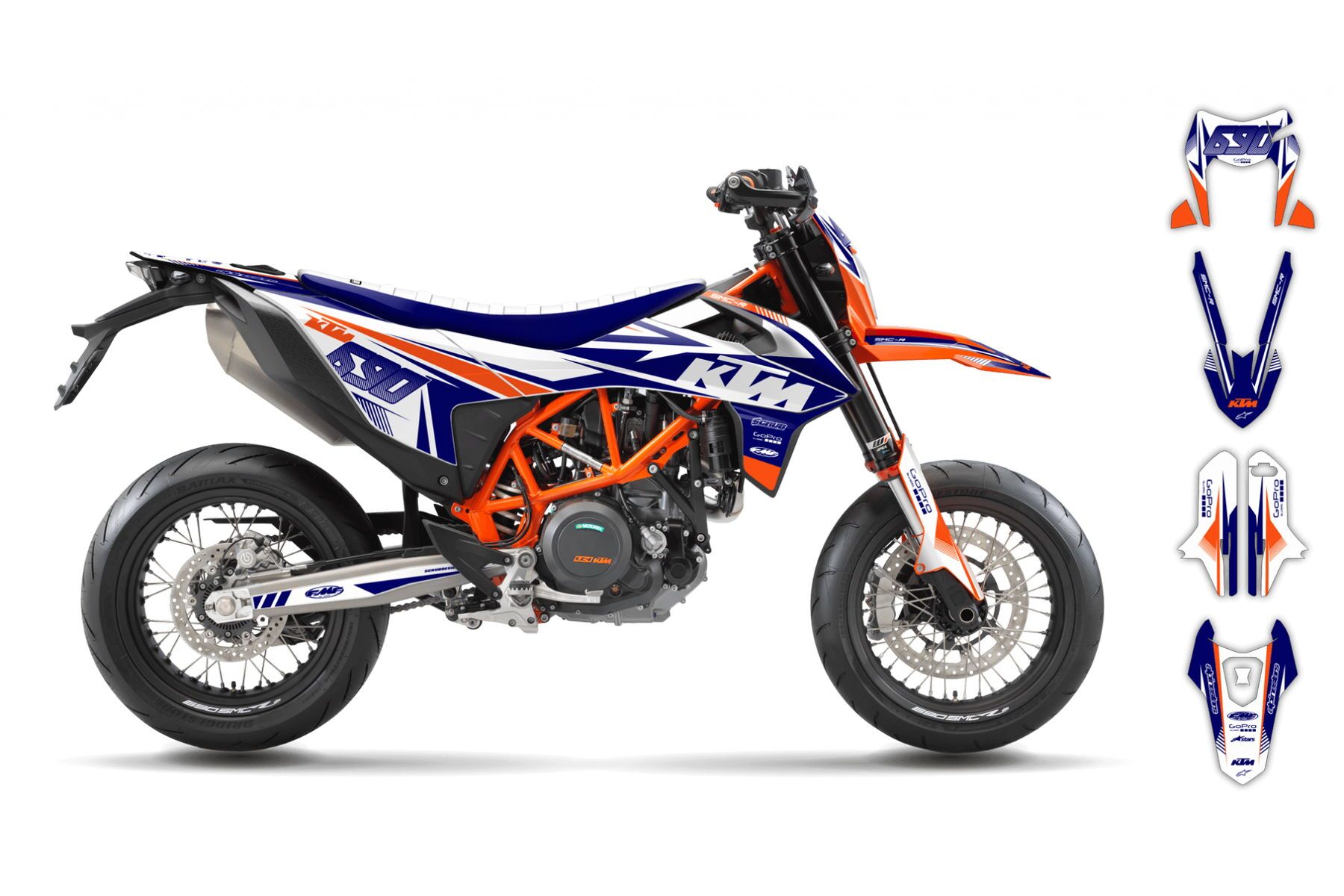 Dekor Factory Sucero Blue passend für KTM 690 SMC R – Bild 2
