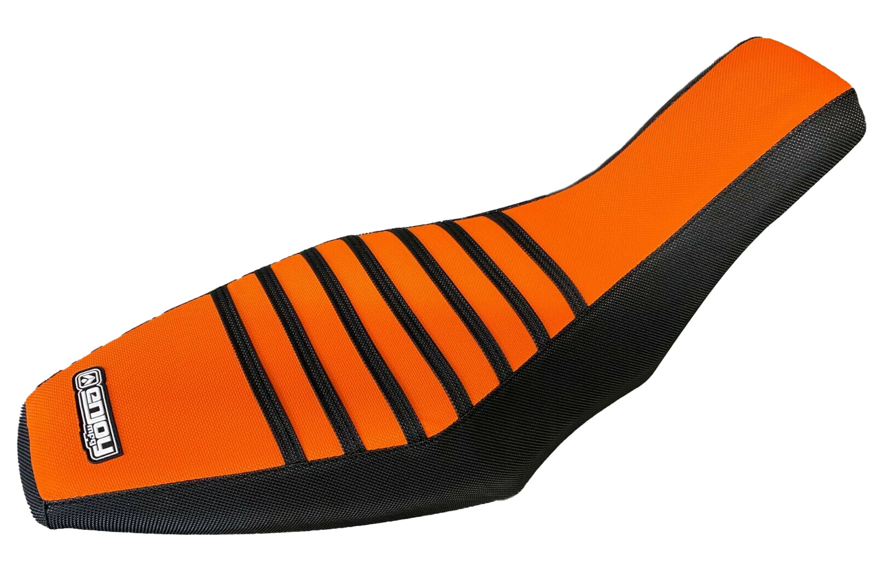 Quad-Sitzbankbezug-Polaris-Oranges-Top-Schwarze-Seiten-Schwarze-Rippen Quad Sitzbankbezug passend für Polaris – Bild 1