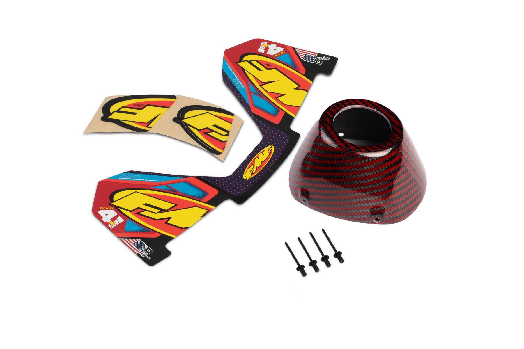 FMF-Carbon-Endkappe-KTM-rot FMF Carbon Endkappe in Rot passend für KTM SXF – Bild 1