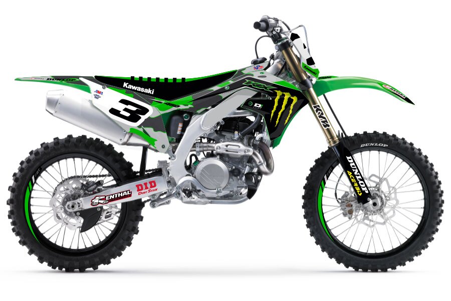 Dekor Monster Energy 2020 Camo Edition passend für Kawasaki – Bild 1