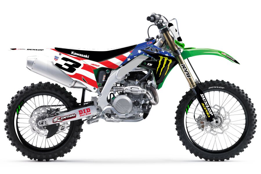 Dekor Monster Energy 2021 USA Edition passend für Kawasaki – Bild 1