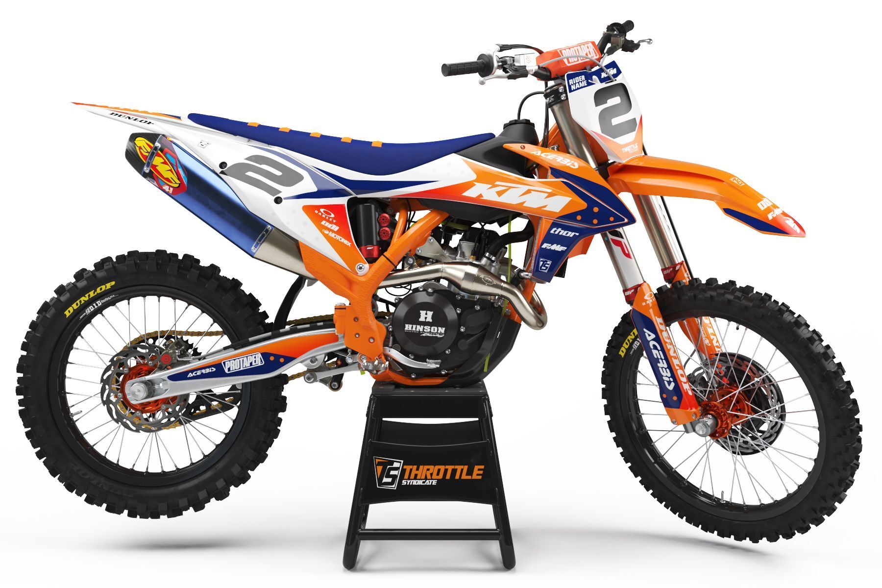 Dekor Factory Done Orange White Limited Edition passend für KTM – Bild 1
