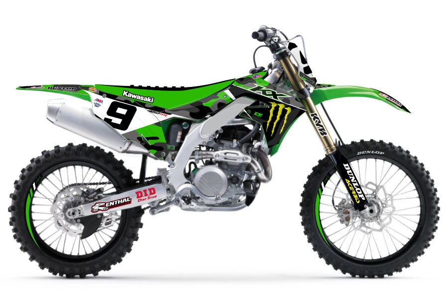 Dekor Monster Energy 2022 Camo Edition passend für Kawasaki – Bild 1