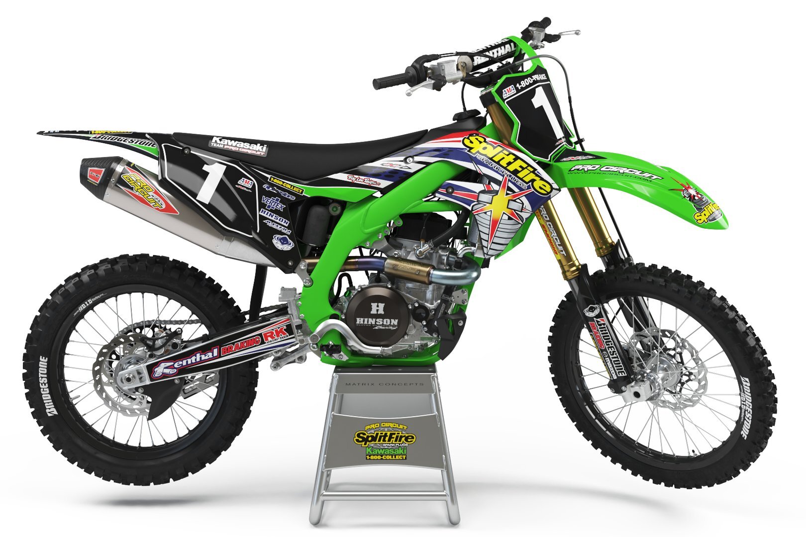 Dekor Retro SplitFire 1999 Limited Edition passend für Kawasaki – Bild 1