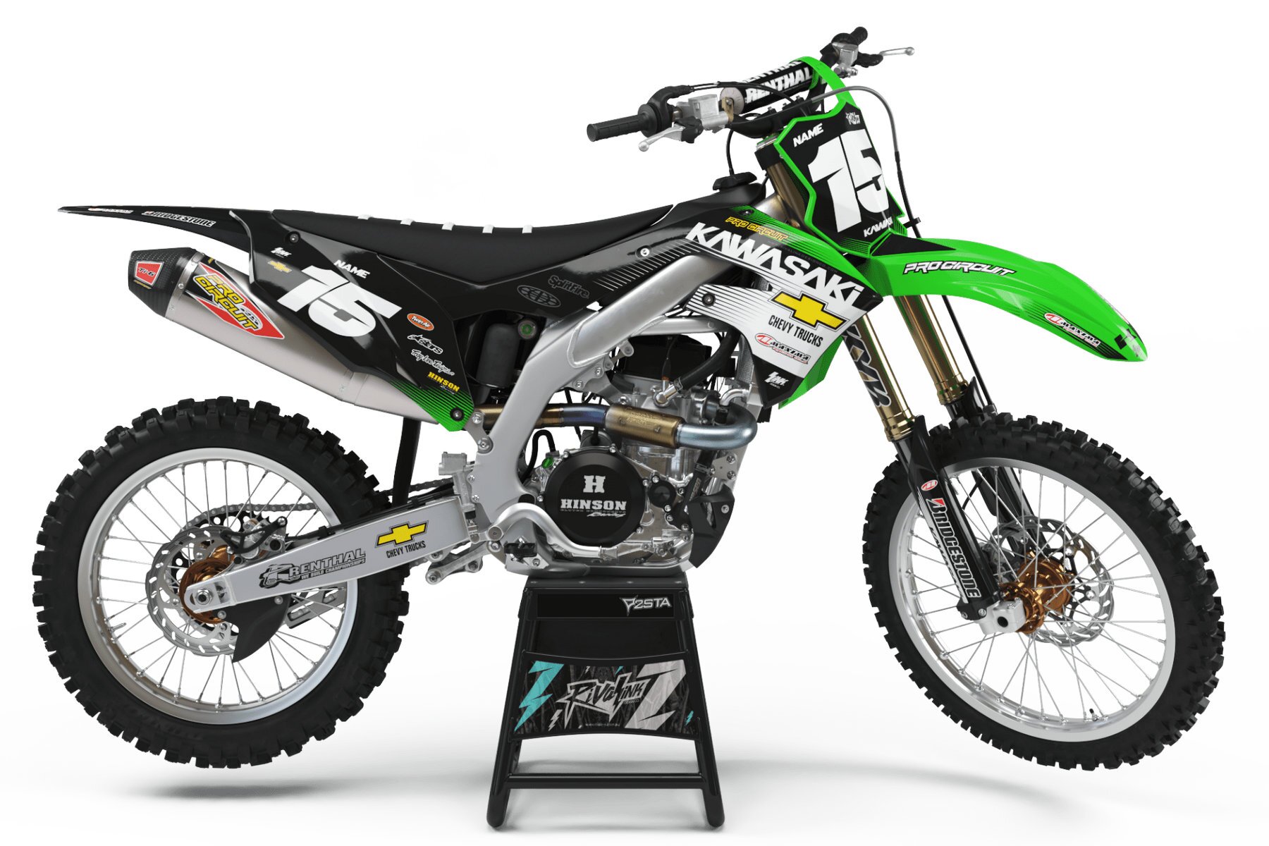 Dekor Factory Retro Chev Limited Edition passend für Kawasaki – Bild 1