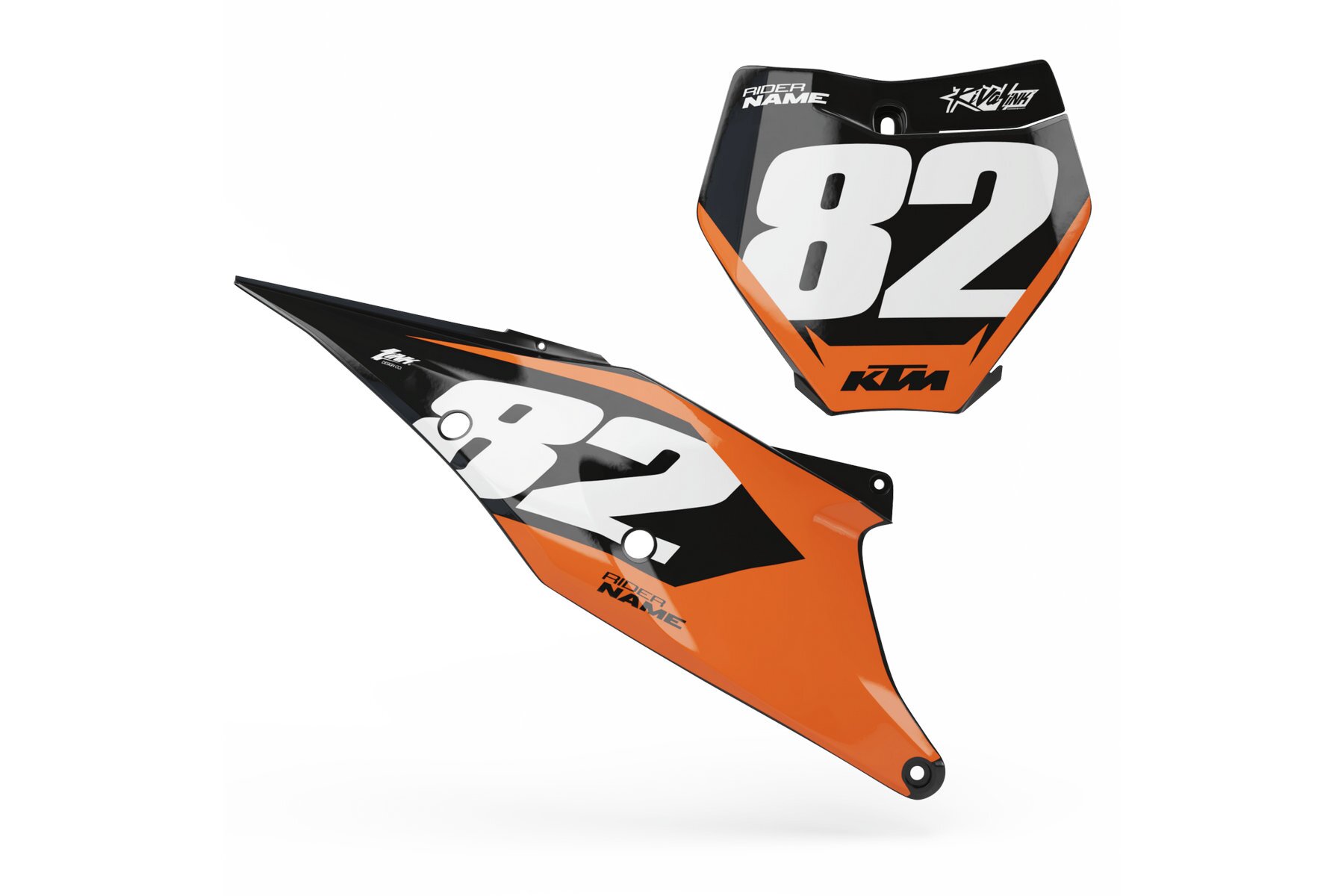 Startnummerntafeln Dekor KTM Racer Limited Edition Startnummerntafeln Dekor Racer Limited Edition passend für KTM – Bild 1