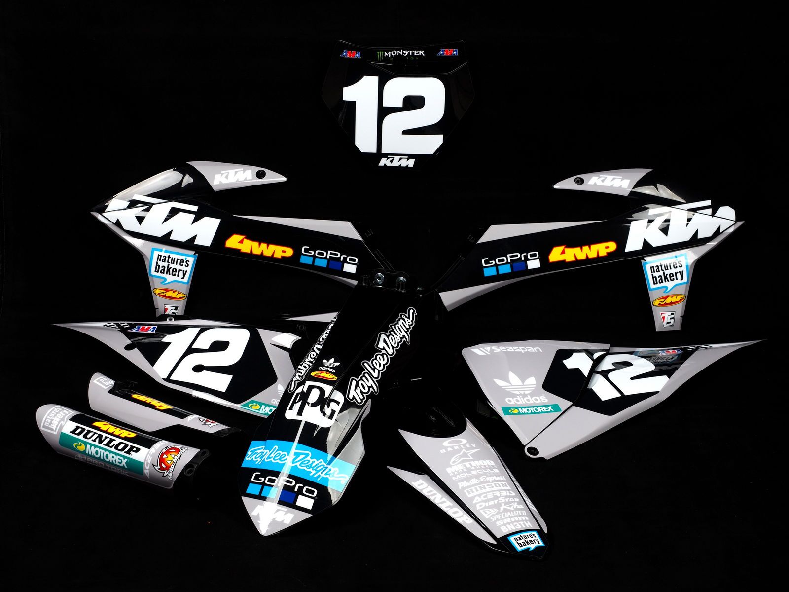 OLYMPUS DIGITAL CAMERA Troy Lee Designs Dekor auf Plastiks beklebt für MX & Enduro Modelle passend für KTM – Bild 1