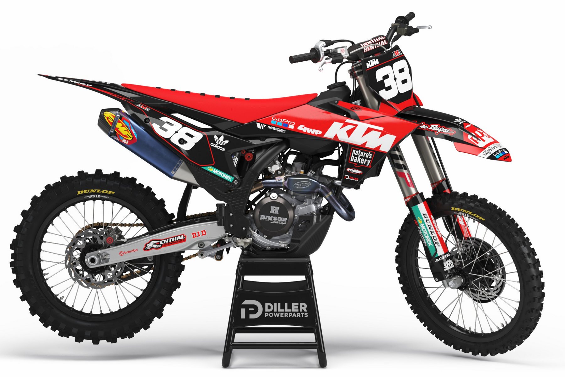 Dekor Troy Lee Designs Schwarz/Rot passend für KTM – Bild 1