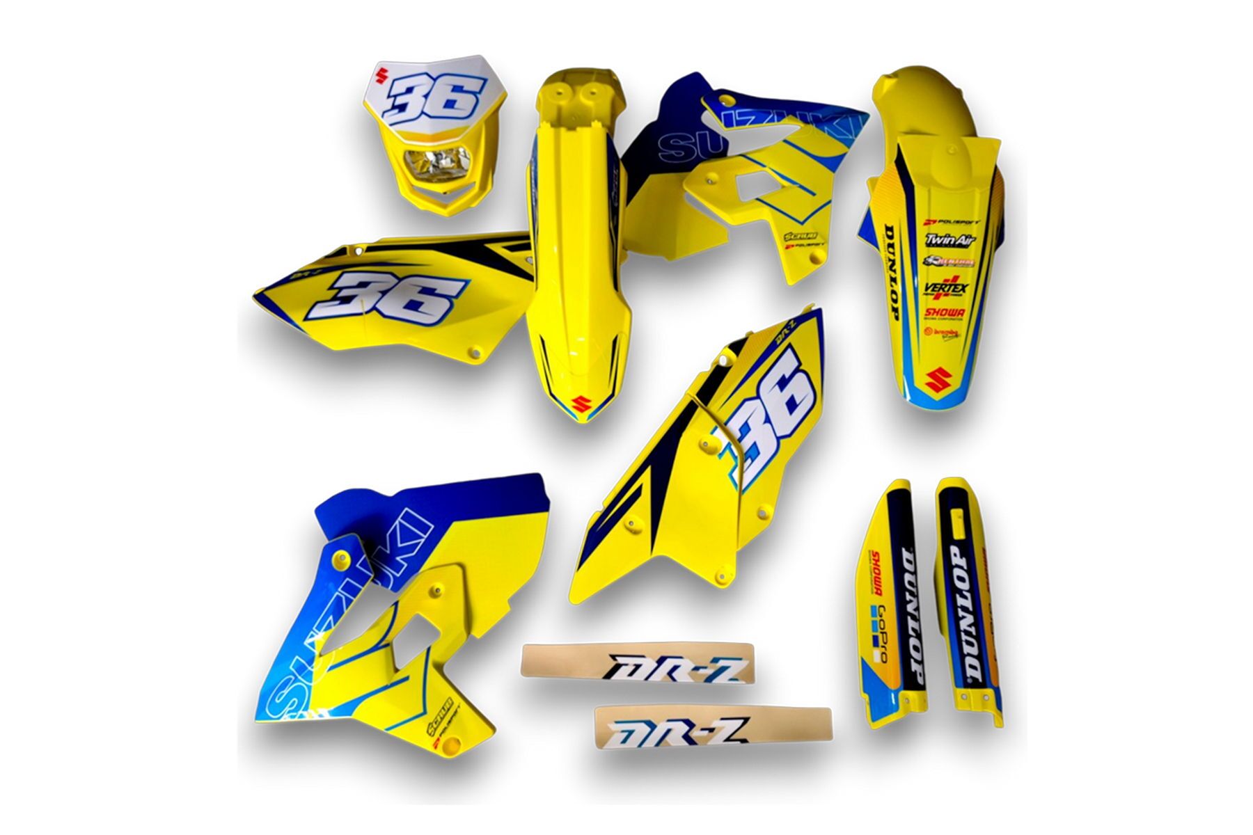 Decor Suzuki on plastics for MX and Enduro models 16 Decor Suzuki Applied To Plastics For Mx And Enduro Models 16