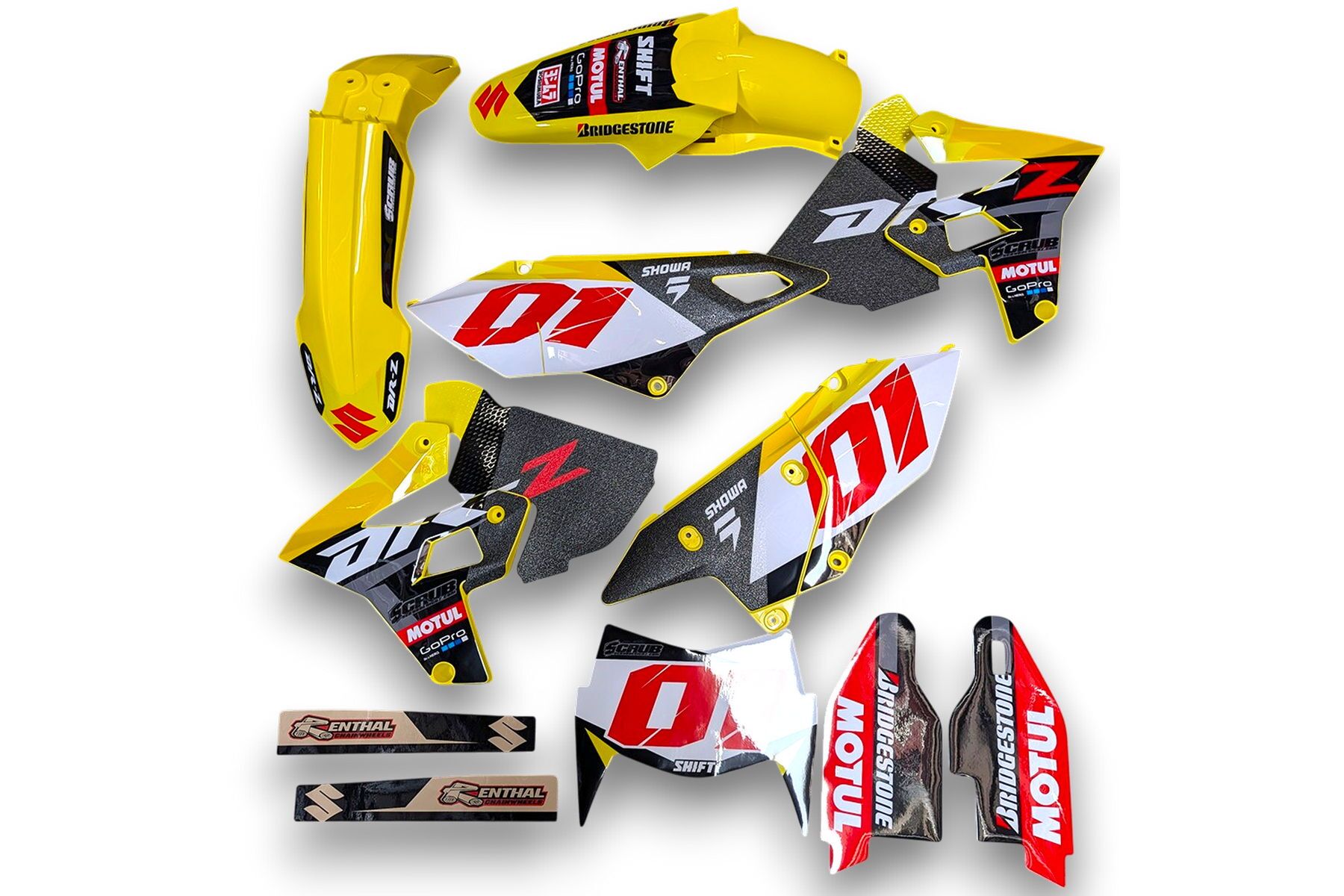 Decor Suzuki Applied on Plastics for MX and Enduro Models 19 Decor Suzuki Applied To Plastics For Mx And Enduro Models 19