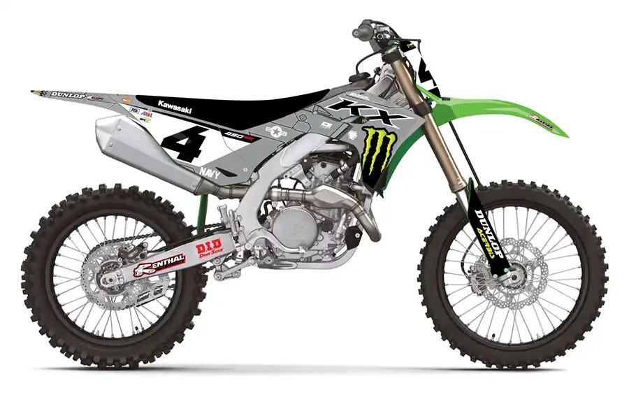 D&eacute;cor Monster Energy 2026 Camo Edition Adapt&eacute; Pour Kawasaki
