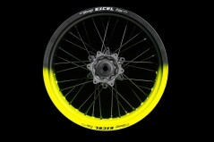 Supermoto Radsatz von Haan Wheels mit Pulver Beschichtung in Wunschfarbe