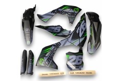 Dekor auf Plastiks beklebt für MX und Enduro Modelle passend für Kawasaki