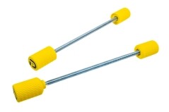 Supermoto Axle Sliders – Stunt Pegs für die Achsen in der Farbe Gelb V1, siehe Anwendungsliste