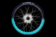 Supermoto Radsatz von Haan Wheels mit Pulver Beschichtung in Wunschfarbe