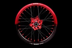 Excel Felgensatz G2 Series | Supermoto Felgen mit 50/50 Fadeübergang | Rot – Schwarz