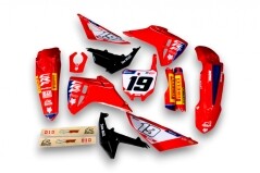 Dekor auf Plastiks beklebt für MX und Enduro Modelle passend für Honda