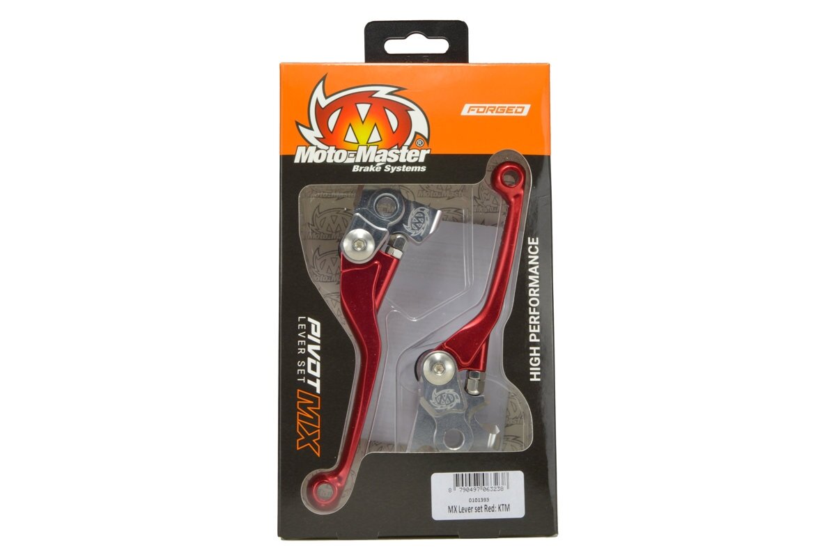 Ensemble de leviers flexibles Moto-Master adapt&eacute; pour Gas Gas Rouge &ndash; Image 1