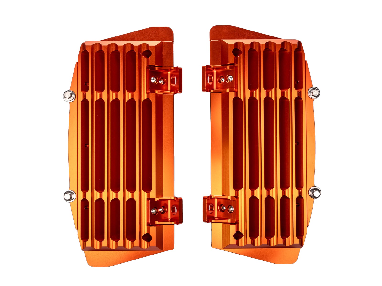 Protection de radiateur Airmax en Orange-1 Protection de radiateur Airmax adapté pour KTM SX SXF 2016 – 2022 et EXC EXCF 2017 – 2023 Orange – Image 1