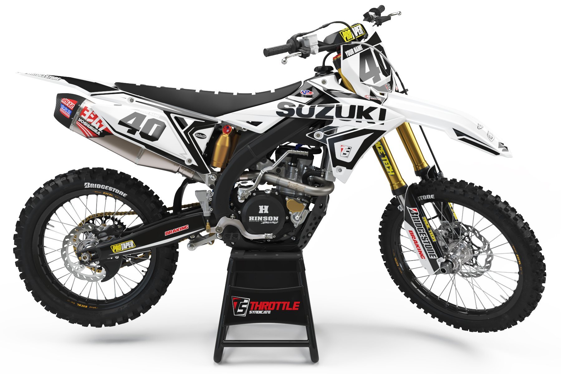 Dekor Factory Throttle White Limited Edition passend für Suzuki – Bild 1