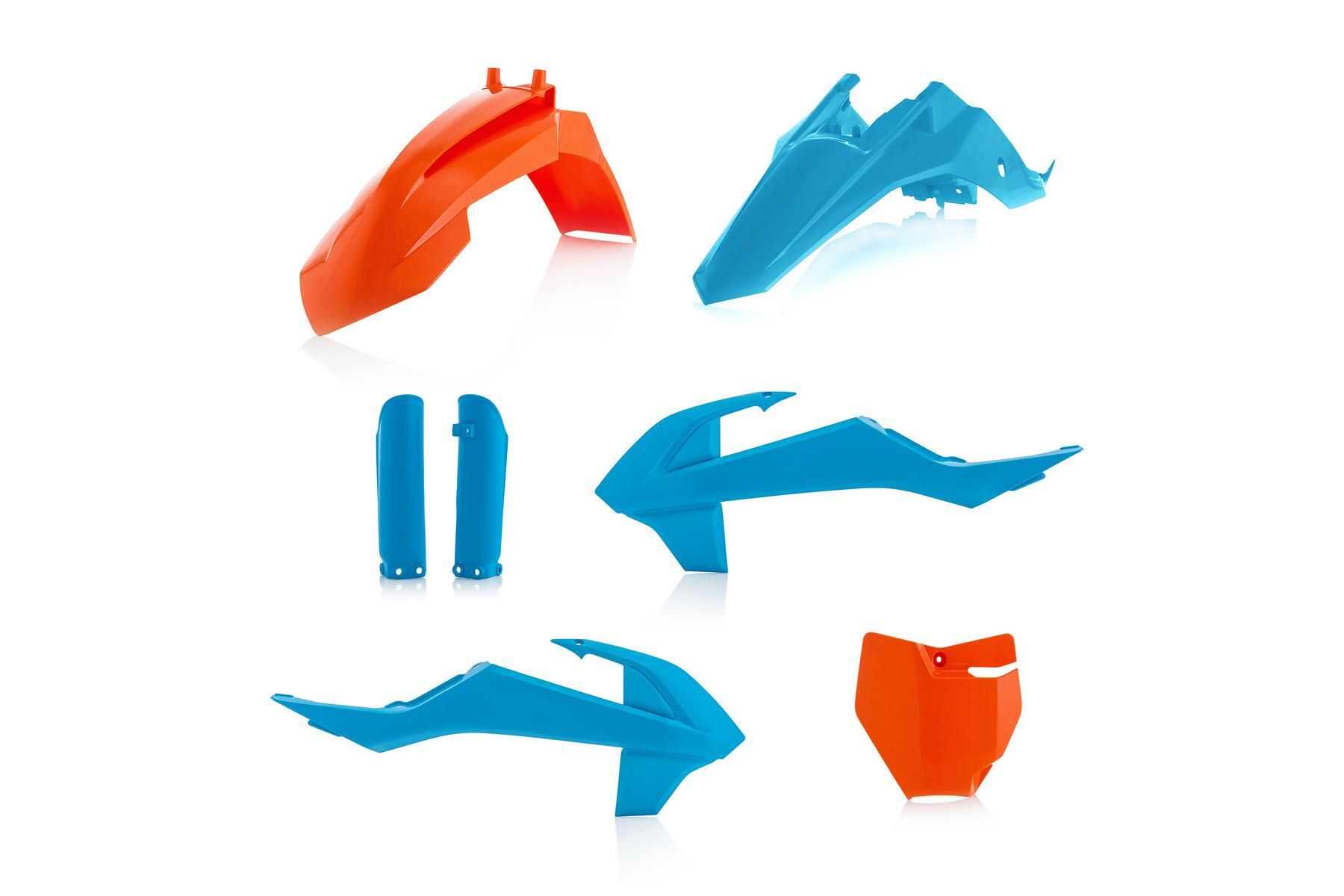 Acerbis Plastik Full Kit KTM SX65 19 – 21 TLD OrangeBlau Racetech Plastik Full Kit passend für KTM SX65 2019 – 2023 Orange | Blau – Bild 1