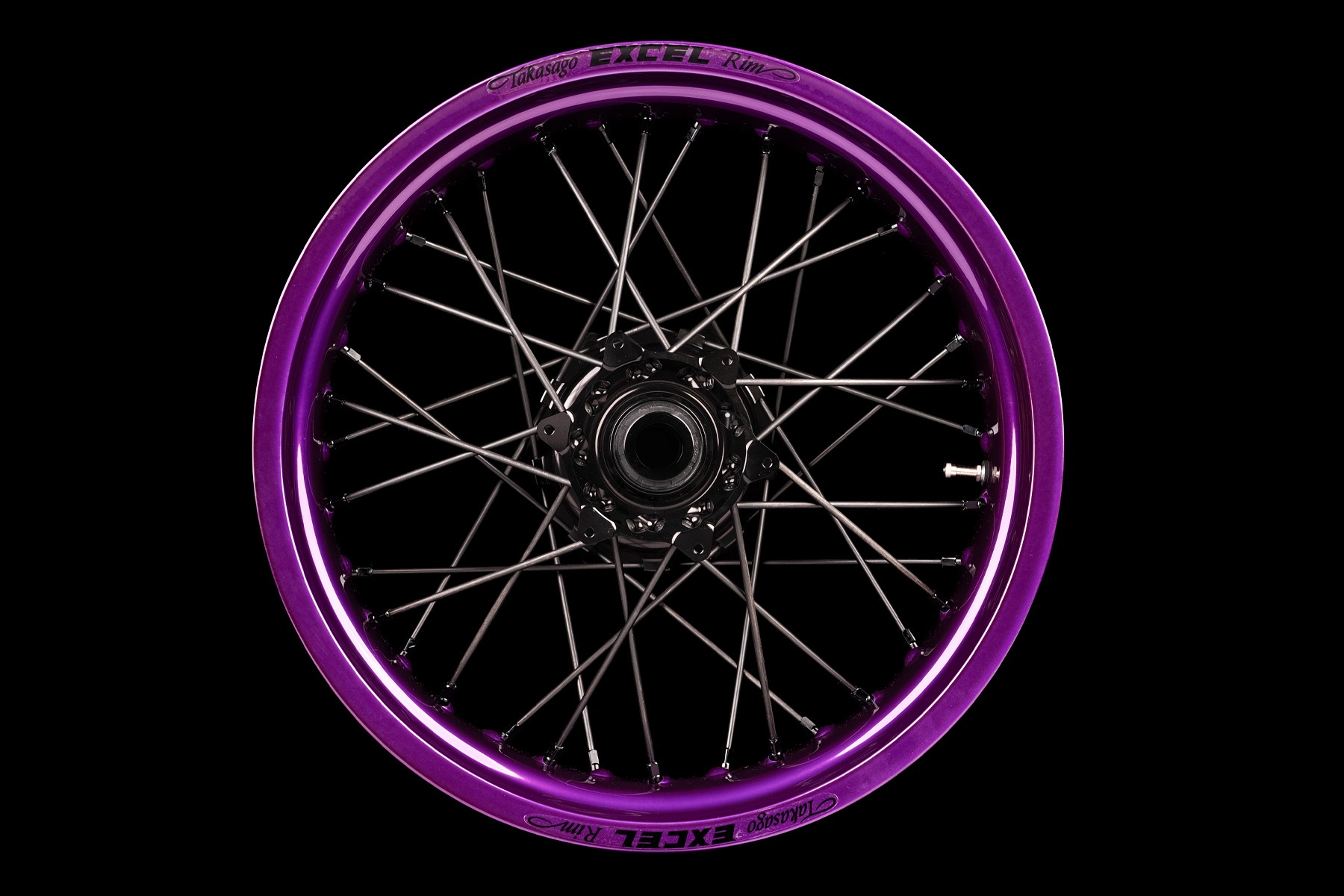 Supermoto-Radsatz-von-Haan-Wheels-mit-Pulver-Beschichtung-Lila-Schwarz-1 Supermoto Radsatz von Haan Wheels mit Pulver Beschichtung in Wunschfarbe – Bild 1
