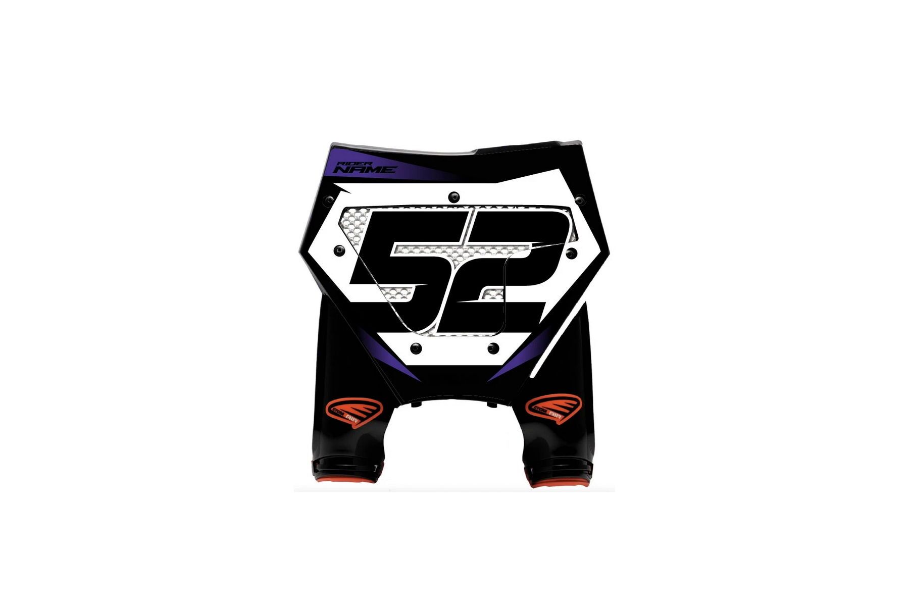 Cycra Startnummerntafel Stadium Vented KTM2 Cycra Startnummerntafel Stadium Vented passend für KTM SX SXF 2023 – 2026 Schwarz mit Name und Startnummer – Bild 1
