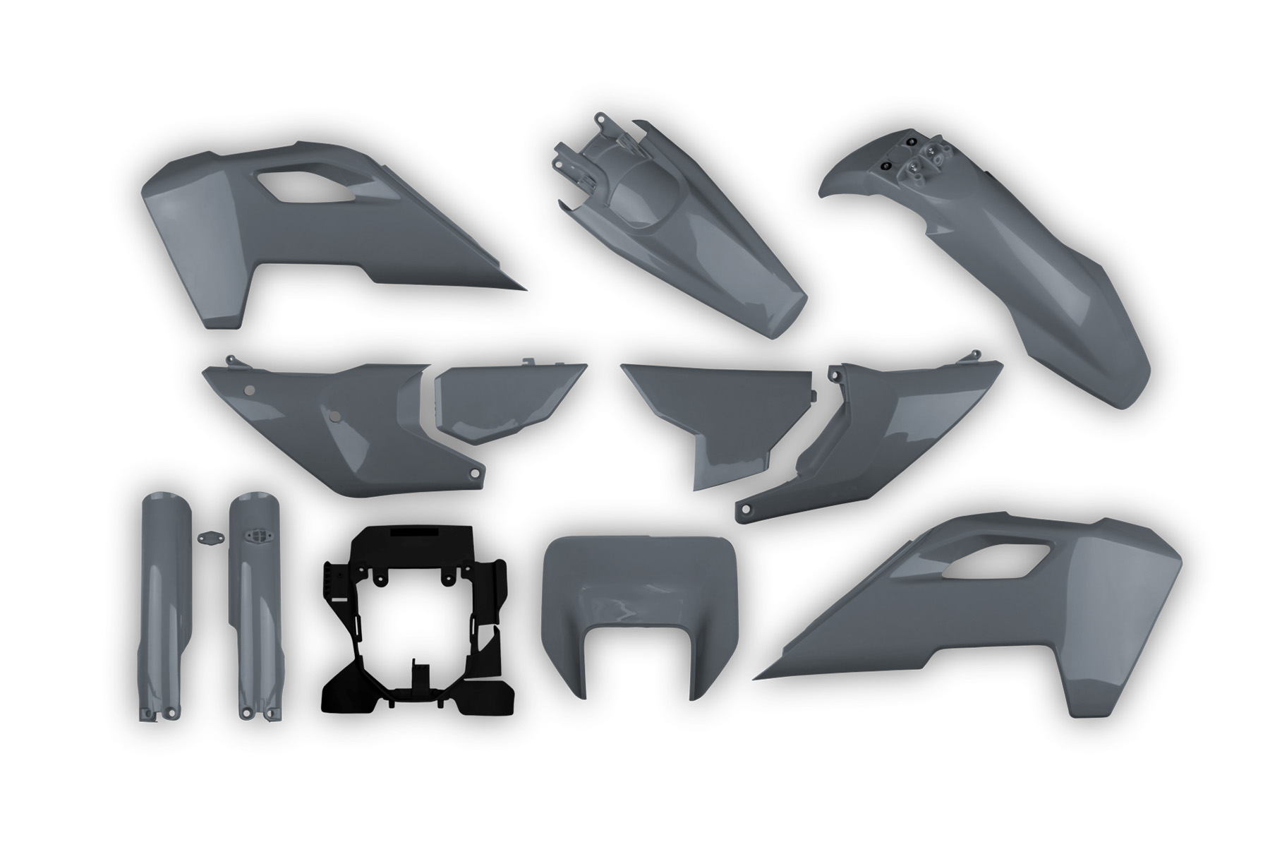 Racetech Plastik Full Kit passend für Husqvarna TE / FE 2024 – 2025 Anthrazit – Bild 1