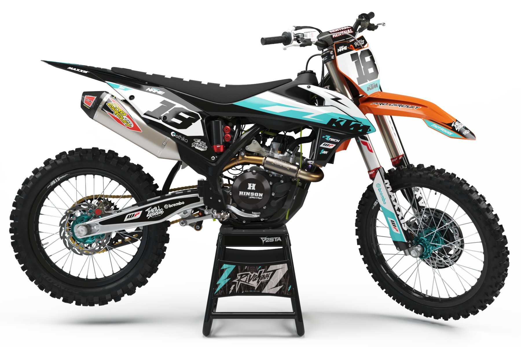 Dekor Factory Burnout Teal Limited Edition passend für KTM – Bild 1