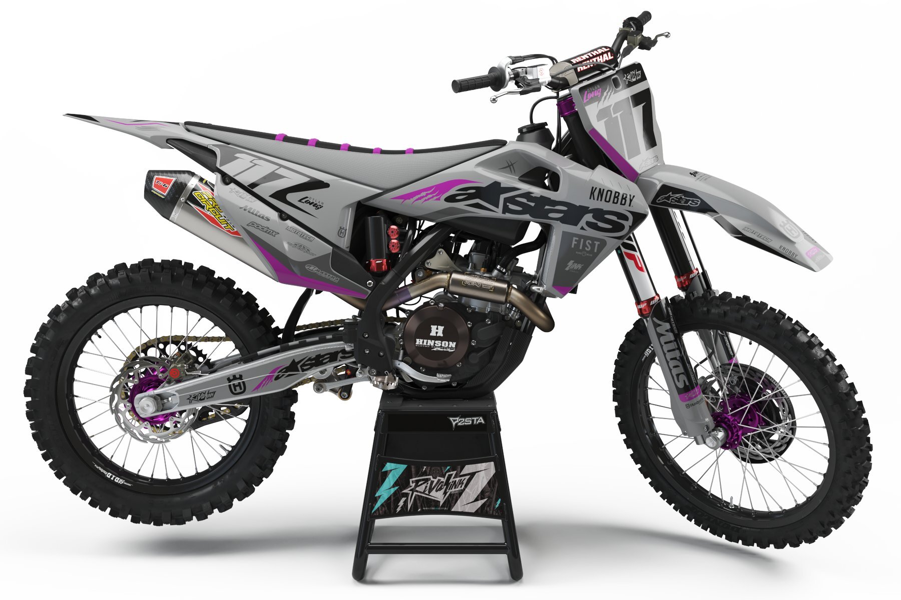 Dekor-Factory-Husqvarna-Allstars-Grey-Limited-Edition-w Dekor Factory Allstars Grey Limited Edition passend für Husqvarna – Bild 1