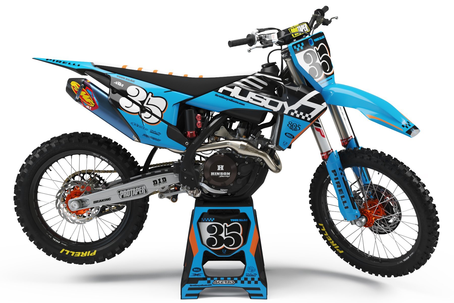 Dekor-Factory-Husqvarna-Checker-Blue-Limited-Edition-w Dekor Factory Checker Blue Limited Edition passend für Husqvarna – Bild 1