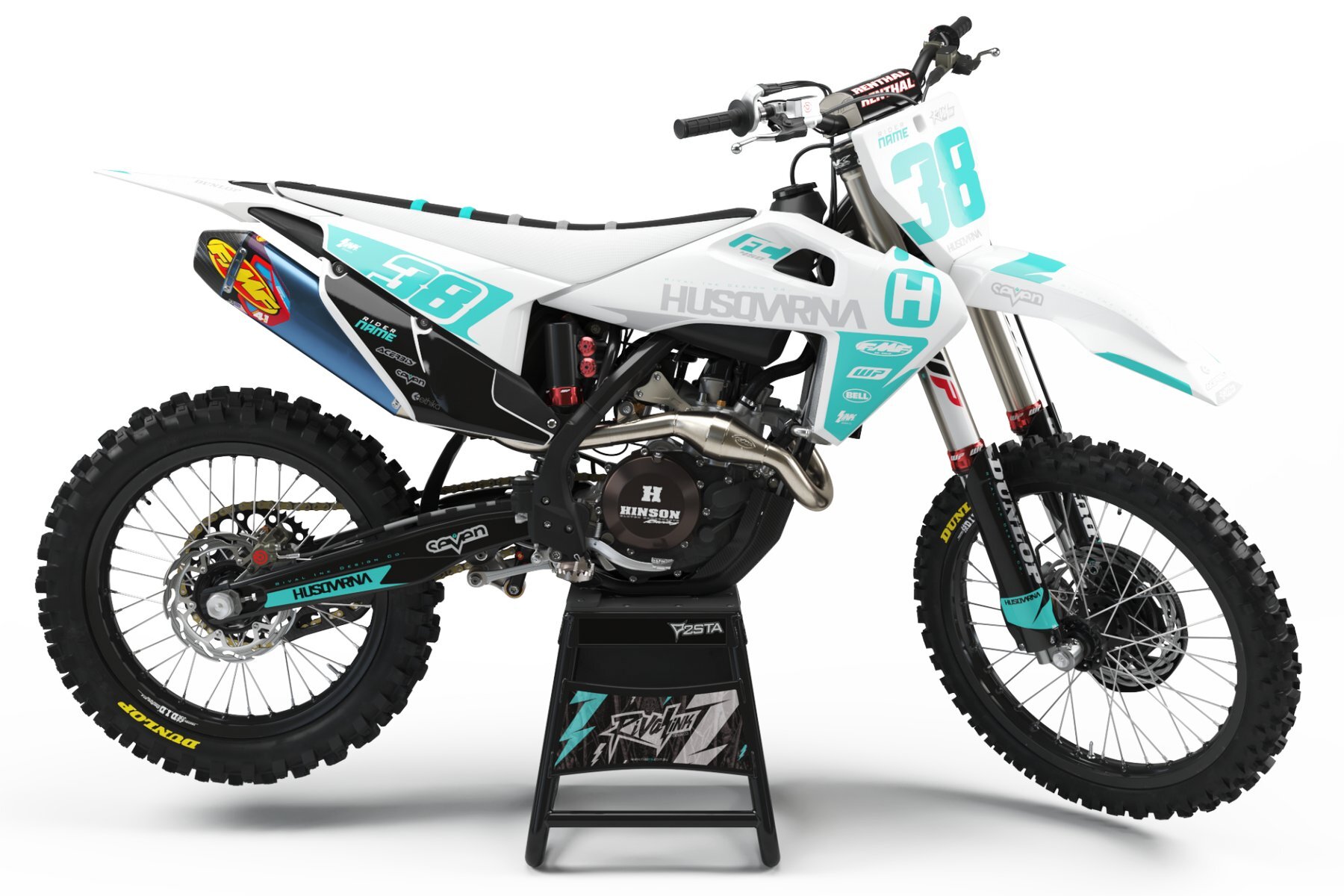 Dekor Factory Rates Teal Limited Edition passend für Husqvarna – Bild 1
