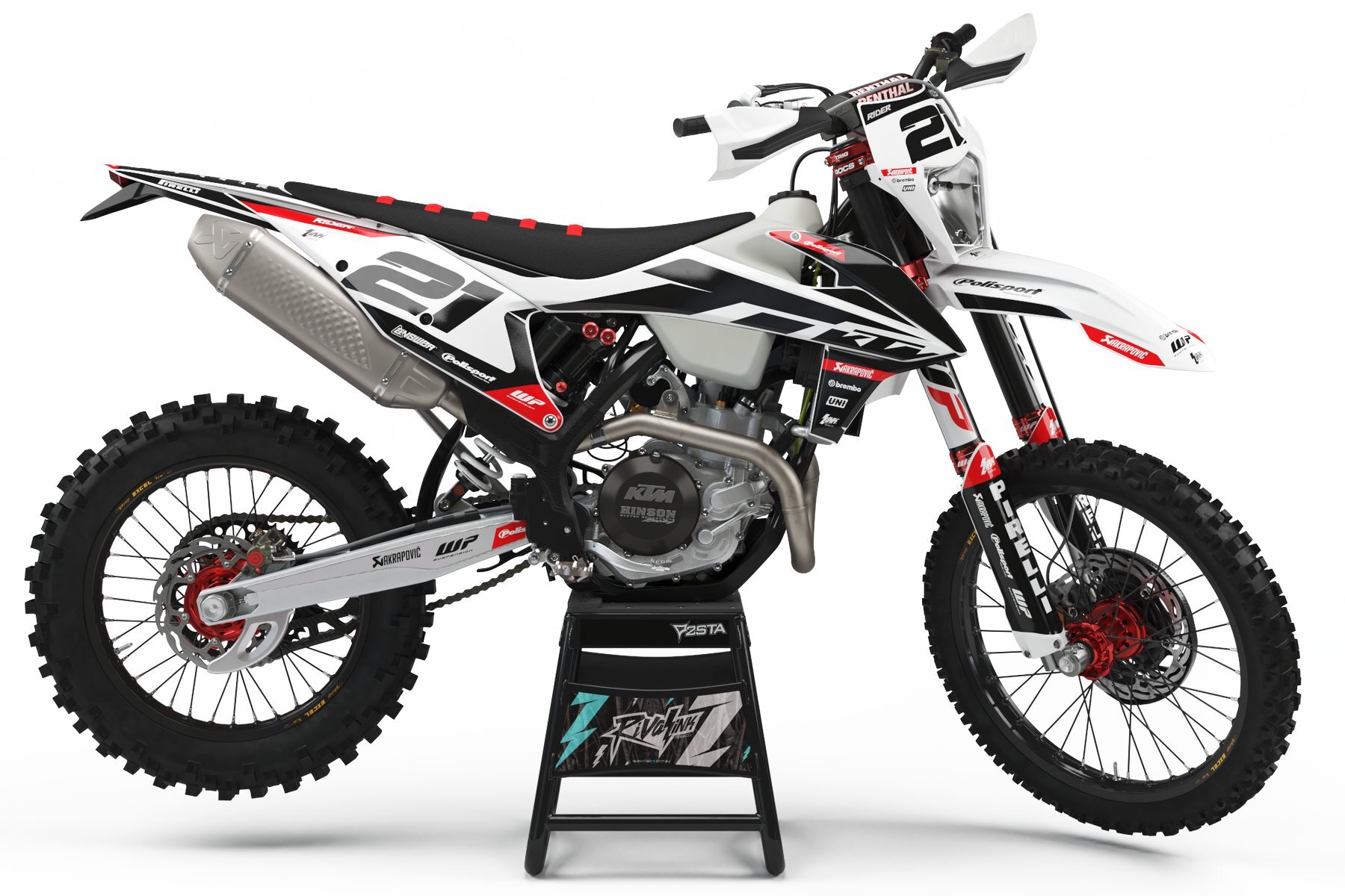 Dekor Factory Velvet White Limited Edition passend für KTM – Bild 1